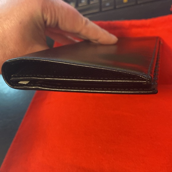 NWOT [Bally] Luxury Black Leather Bi-Fold Long Wallet Mens or Womens w/ Dust Bag - Picture 13 of 15